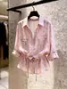 Verão 2026 Novo Design Francês Exquisito Fashionável Elegante Feminino Único Lindo Top Camisa em Forma de Coração