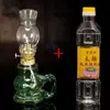 Lámpara de Queroseno Retro Anticuada Lámpara Tradicional de Aceite de Fuego Agua Linterna de Caballo de Vidrio para Exteriores Rurales Lámpara de Escritorio Lámpara de Queroseno para Templos