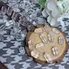 Cristal branco coluna hexagonal ponta dupla acessórios diy acessórios em estoque fornecimento vendas diretas da fábrica