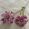 Novo produto transfronteiriço: Dália Dobrada de Haste Longa Flor Artificial para Decoração de Casamento, Decoração de Casa, Flor de Seda, Decoração de Hotel, Arte Floral, Flor Artificial DIY