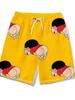 Shorts de estampa de leopardo masculino verão casa pijama calças finas praia praia meia calça casal casual calças grandes