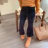 Pantalones Acampanados para Niñas Estilo Delgado Otoño 2026 Nuevo Pana Bebé Verano Pantalones de Pierna Ancha Infantiles de Moda Primavera y Otoño