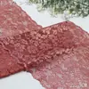 Tanglong Encaje Elástico Adornado con Patrón Dorado Multicolor de 21 cm para Vestido, Disfraz de Baile, Accesorios de Encaje para Manualidades DIY