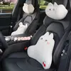 Almohada Cervical para Reposacabezas de Coche, Cojín de Asiento de Coche de Espuma Viscoelástica Lindo de Seda de Hielo, Almohada Lumbar, Cojín Universal para Coche para Todas las Estaciones