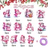 Transfronterizo Nuevo 24 Piezas Navidad Rosa Creativo Lindo Muñeco de Nieve Decoraciones de Jardín Fiesta Colgante de Madera