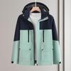 Chaqueta de Trabajo de una Pieza con Estampado de Logo para Hombres y Mujeres, Cortavientos e Impermeable, Chaqueta de Montañismo para Grupos Corporativos, Forrada de Polar y Engrosada