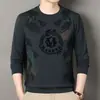 Sudadera para Hombre Otoño Nuevo Estampado Camiseta de Manga Larga con Cuello Redondo para Hombre Tendencia de Moda Ropa para Hombre Top Camiseta Básica