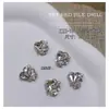 Joyería de Pedrería para Uñas 2025 Nuevo Modelo Pedrería de Aleación Deslumbrante Cristal de Colores Corazón Inclinado Pedrería Cuadrada Gruesa para Uñas Venta al por Mayor