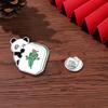 Broche de panda de mahjong original nueva moda nacional dibujos animados animal pequeño lindo creativo artístico metal Pin insignia de espina