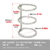 Anillo de tres agujeros de metal para calendarios de escritorio, clip de carpeta de hierro de tres anillos abrible, anillo de tres agujeros para calendario de escritorio en stock