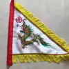 Juego de Banderas de Cinco Colores de Feria de Templo de 40 cm, Banderas Triangulares de Dragón Bordadas Completamente por Ambos Lados, Banderas de Cinco Direcciones, Banderas Coloridas Bordadas, Juego Completo de Cinco Banderas de Dragón