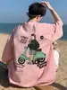 Camiseta de Algodão Puro de Manga Curta para Meninos com Estampa de Desenho Animado Verão 2025 Linda Blusa para Adolescentes, Alunos do Ensino Fundamental II e Médio