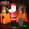 Modelo de Papá Noel Inflable Transfronterizo, Decoración Inflable de Regalo de Papá Noel, Inflable Navideño para Jardín Exterior