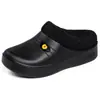 Sapatos de Algodão de Inverno Masculino, Novo Estilo Casal, Forrados com Lã, Espessos, Quentes, Pantufas de Algodão com Bico Fechado, Sola Grossa, Leves, Confortáveis