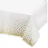 Nuevo mantel de lunares con relieve dorado para fiestas de cumpleaños, desechable, engrosado, apto para alimentos, impermeable, mantel de cocina
