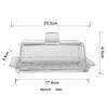 Manteigueira com detalhes em contas de vidro, ideal para sala de estar, mesa de centro, saladas, aperitivos e frutas. Possui tampa e é uma bandeja moderna para manteiga.