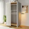Armario de Montaje Sencillo, Gabinete de Entrada, Perchero Metálico para el Hogar en el Dormitorio, Armario para Habitación de Alquiler, Armario Pequeño para Dormitorio