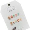 [Para crianças] unhas postiças vestíveis 10 anos adesivos de unha para meninas unhas de ursinho de pelúcia