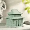 Arquitectura Estilo Antiguo Chino Paisaje en Miniatura Pabellón Pabellón Artesanías de Arenisca Verde Adornos Patio de Entrada Mesa de Arena Productos de Paisajismo