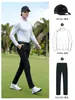Pgm2026 Ropa de Golf para Hombre de Manga Larga Primavera y Verano Camiseta Base Ropa de Alta Elasticidad Ropa Suave Top
