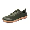 Sapatos Barefoot de Novo Estilo Wide-Toe Transfronteiriços, Sapatos Esportivos Masculinos Leves com Solado Macio para Uso Externo, Tênis Casuais de Renda Respiráveis de Malha Baixo