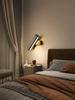Lámpara de pared de espectro completo lámpara de noche para dormitorio con grano de madera nórdica protección ocular lámpara de lectura estilo japonés sala de estar estudio lámpara de pared de fondo