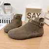 Hebilla de Cinturón Botines Mujer Botas Martin Otoño Invierno Punta Redonda Birkenstock Retro Cómodos Temperamento Nuevo Estilo 2026 Versátil Cremallera Lateral