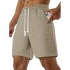 2024 transfronteiriço Europa e Estados Unidos Amazon verão masculino novo cor sólida pequeno quadrado esportes casual shorts calças retas homens