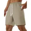 2025 Shorts de Verão Amazon Transfronteiriços Masculinos Roupa Externa Solta Nova Cor Pura Quadrado Pequeno Esportivo Casual Calças Retas