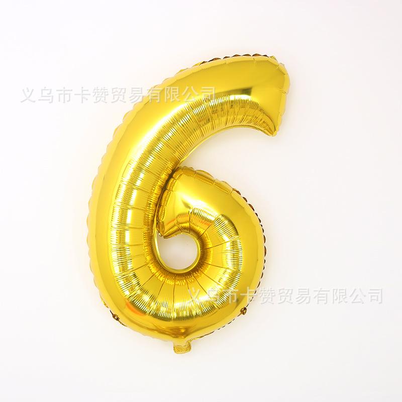 32寸胖版金色数字6
