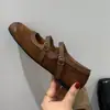 Zapatos Mary Jane Cuadrados Marrones Retro Zapatos de Ballet para Mujer 2026 Otoño Nuevo Estilo Coreano Estilo Francés Zapatos de una Sola Pieza de Boca Baja