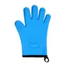 Guantes Antiescaldaduras de Dos y Cinco Dedos, Silicona Gruesa y Aislante del Calor, Diseñados Especialmente para Hornos de Cocina, Resistentes a Altas Temperaturas, Antideslizantes, Adecuados para Hornear en Microondas