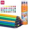 Lápiz de color borrable Deli 7073 24 goma de borrar con cabeza de cinta sin madera para pintar para estudiantes niños pintado a mano