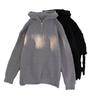 Suéter con Capucha de Media Cremallera para Hombre Invierno Pareja Holgado Fashional Estilo Perezoso Tejido Color Sólido Sencillo Casual