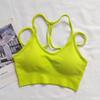 Conjunto de Sujetador Deportivo para Mujer Estampado de Leopardo Correa Delgada Espalda Hermosa Sexy Secado Rápido Transpirable Rodillo de Hierro Ropa Interior de Yoga Chaleco Deportivo