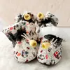 Zapatos para Perro Año Nuevo Linda Bordado Cabeza de Tigre Zapatos Tang Teddy Zapatos de Algodón Cálidos Antideslizantes Cubrezapatos Zapatos para Perro Zapatos para Mascotas