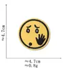 Pegatinas de Tela con Expresiones de Emoji Accesorios para Ropa Calcomanías Decorativas Parches Divertidos Serie de Insignias Redondas Lindas de Smiley