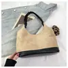 Bolsa de Axila Acolchoada com Laço Estilo Coreano Nicho Feminina Outono Nova Bolsa Cesta de Legumes Bolsa Tote de Ombro Grande Capacidade