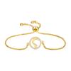 Pulsera Europea y Americana de Nuevo Estilo Simple de Cobre con Incrustaciones de Diamantes Zirconia para Mujer, Pulsera Ajustable que Conserva el Color, Pulsera Más Vendida de Amazon