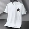Camiseta de Verão com Manga Curta Transfronteiriça para Homens, Nova Blusa de Seda Gelada, Estilo Coreano Tendência Solta Versátil Estudante Manga Meia