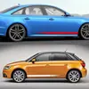 Comércio exterior quente novo carro saia lateral listrado diy decalques acessórios de modificação do carro guirlanda linha de cintura adesivos scratch adesivos