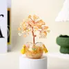 Árbol de cristal natural, grava de citrino, árbol del dinero con borlas, acuario, árbol de la fortuna, decoración de escritorio para oficina en casa, regalo de inauguración