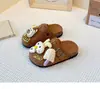 Pantuflas de Niña para Primavera/Otoño Estilo Retro de Fondo Plano 2026 Nuevas Lindas Moda para Bebé Punta Cerrada Antideslizantes