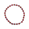 [Maquillaje Rojo] Nuevo Pulsera de Cuentas Rojo Chino y Azul Apatita Diseño para Mujer Pulsera Avanzada Retro Todo-partido Estilo Chino