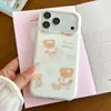 Capinha de Celular Ursinho Biscoito Fofa e Adorável para Meninas, Adequada para Apple iPhone 15/16/17 Pro Max