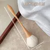 Pincel de Manicure Estilo Minimalista, Pincel de Maquiagem Estilo Antigo, Pincel para Pó de Unha, Cintura Fina, Pincel de Blush Grande, Pincel para Pó Solto