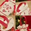 Bolsa Tote Criativa Véspera de Natal Bolsa de Maçã Bolsa de Presente de Natal Cordão de Natal Cordão Lona Presente Bolsa de Doces