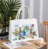 Bolsa Tote Cultural e Criativa Beihai Bolsa de Lona Tridimensional Bolsa de Mão de Lona de Grande Capacidade Fabricante de Bolsa de Lona para Exposições Atacado