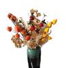 Materiais Florais para Véspera de Ano Novo Transfronteiriços, Eucalipto, Pequenas Frutas Vermelhas, Flores Artificiais Douradas para Festas de Natal e Ano Novo