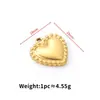 Pingente Polido em Aço Inoxidável em Forma de Coração Colar Pulseira Feitos à Mão Cor de Pêssego Pequeno Pingente Conservador de Cor Acessórios para Joias DIY
